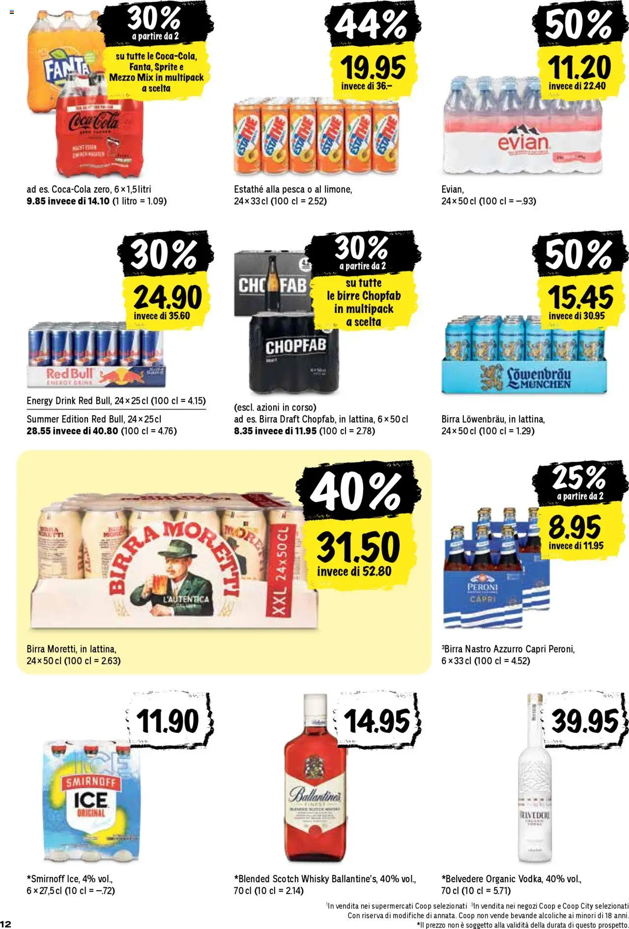Coop - Una settimana di azioni ab 14.08.2025 | Seite: 12 | Produkte: Red bull, Coca Cola, Fanta, Sprite