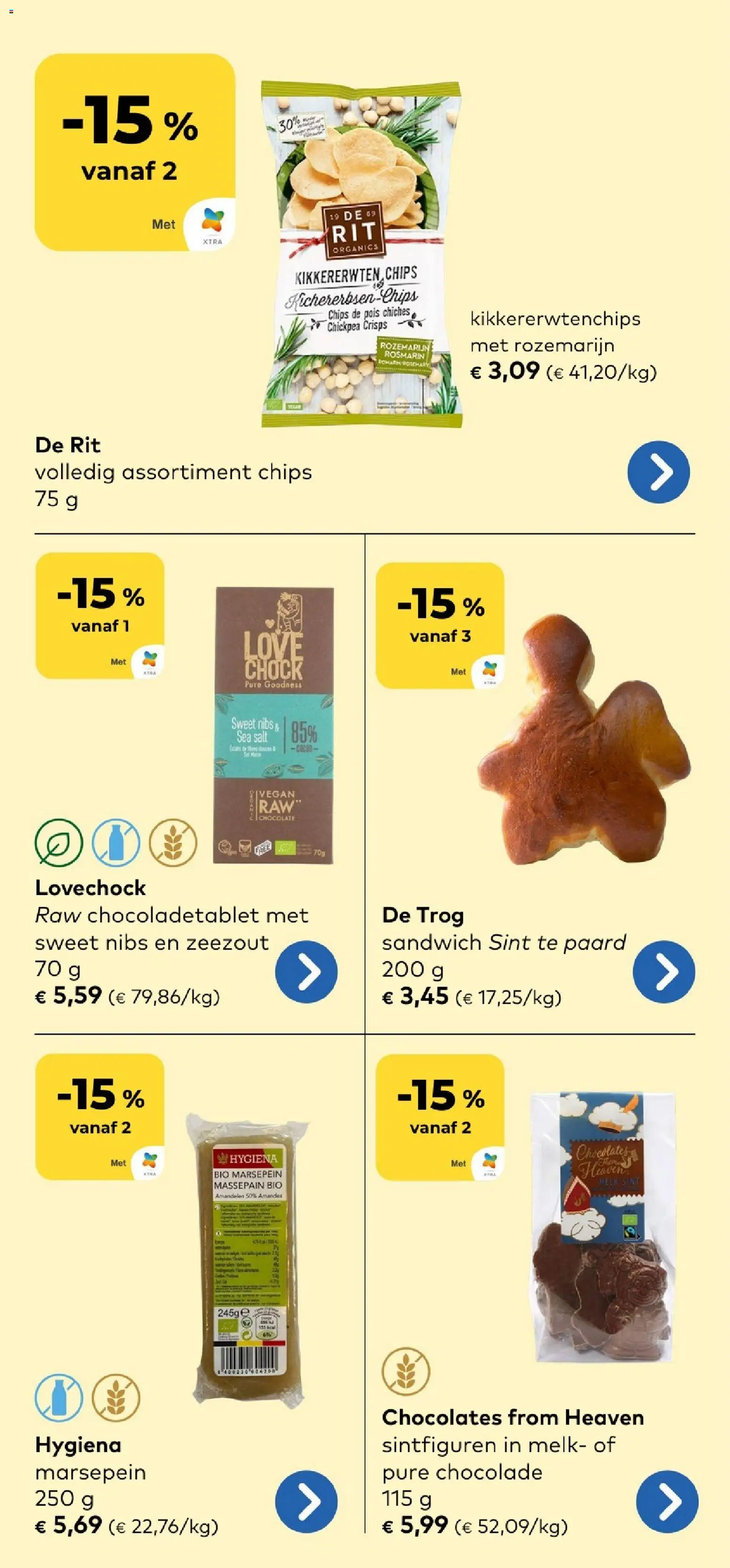 {H1} | Pagina: 12 | Producten: Sandwich, Chips, Melk, Chocolade