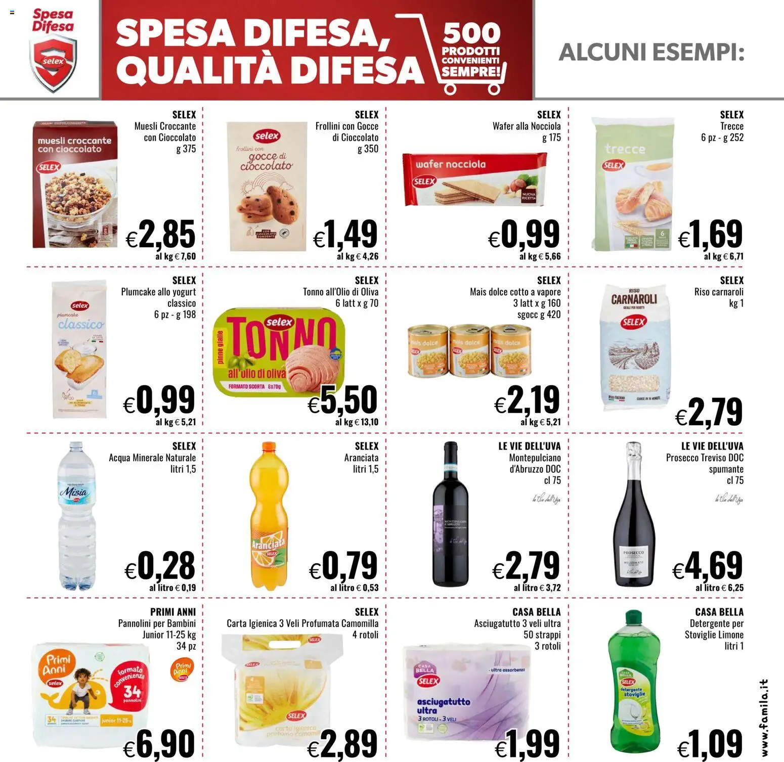 Volantino Famila del 19.02.2026 | Pagina: 25 | Prodotti: Carta igienica, Cioccolato, Asciugatutto, Profumo