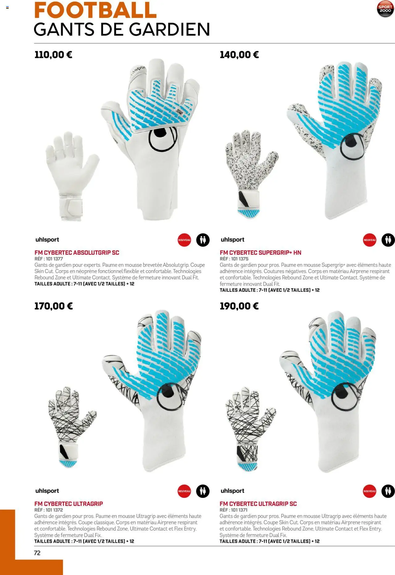 {H1} | Page: 72 | Produits: Mousse, Gants