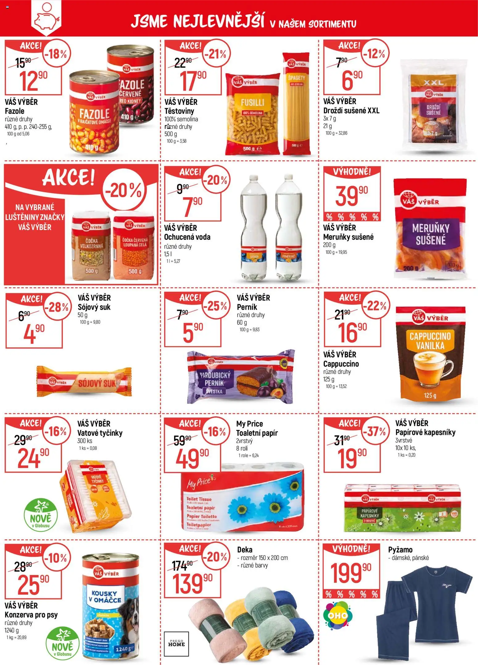 Globus leták - Chomutov od 02.01.2026 | Strana: 4 | Produkty: Čočka, Papírové kapesníky, Špagety, Fazole