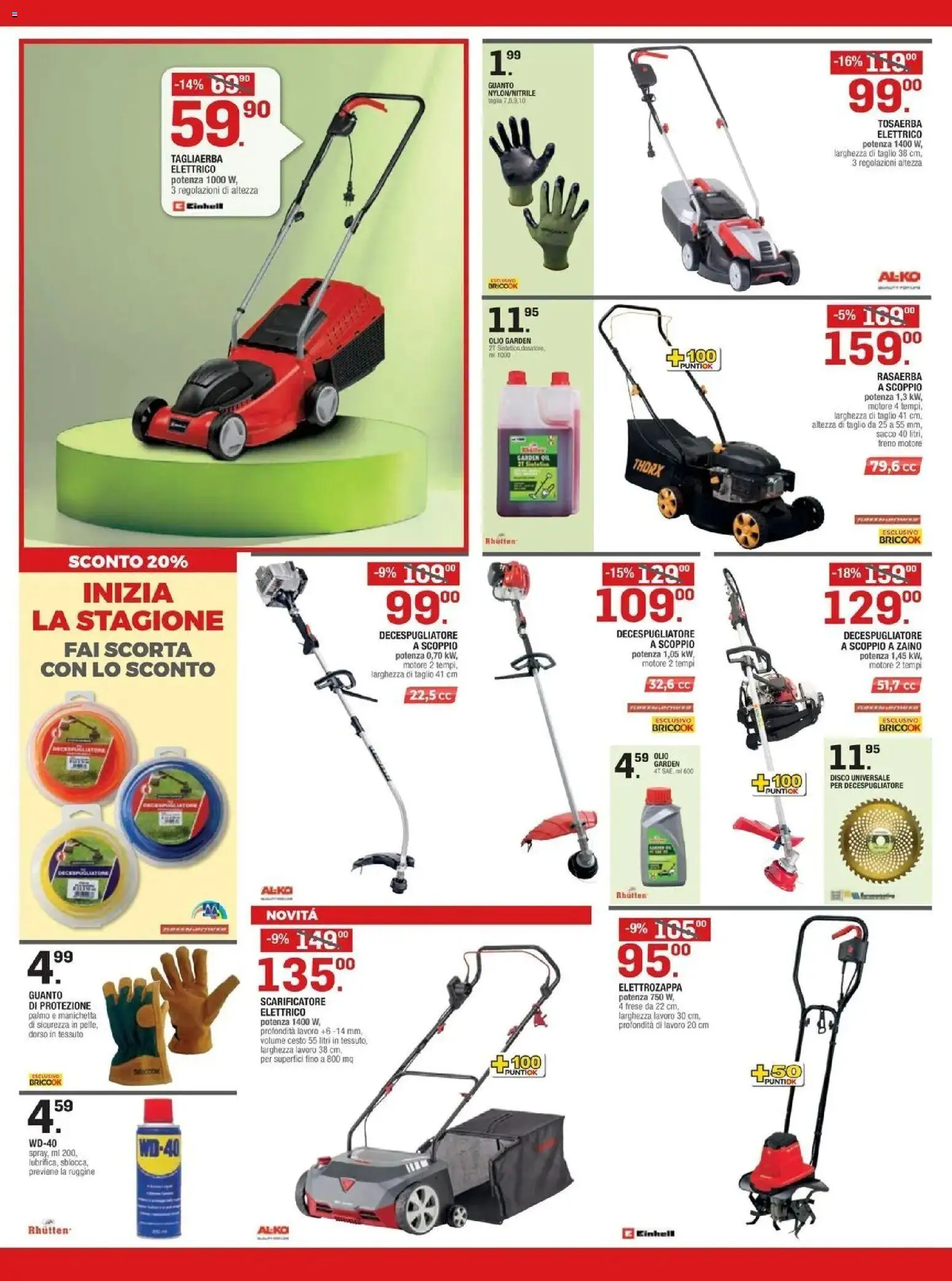 Volantino Brico OK del 04.03.2026 | Pagina: 2 | Prodotti: Zaino, Olio, Decespugliatore, Disco