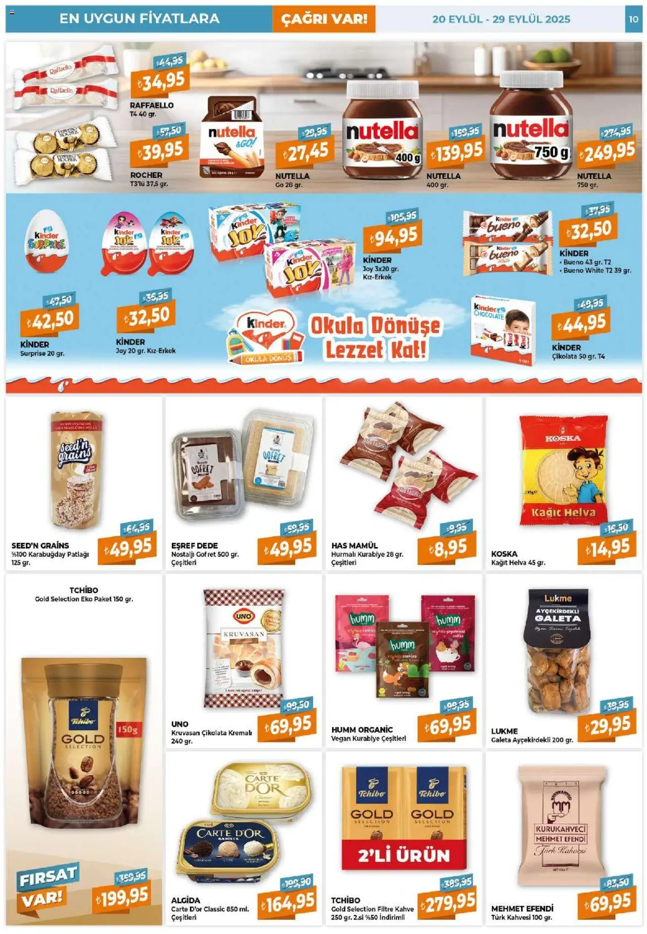 Çağrı Market Katalog - 20.09.2025 tarihinden itibaren geçerlidir | Sayfa: 10 | Ürünler: Gofret, Kahve, Çikolata, Kurabiye