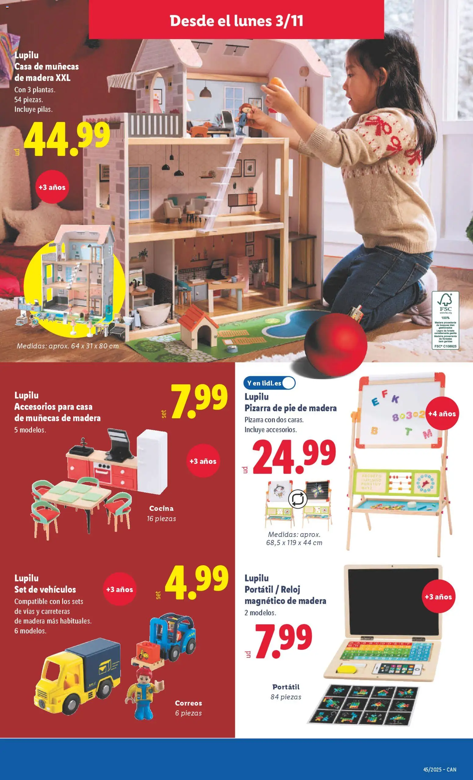 Lidl - Canarias  │ válido desde el 03.11.2025 | Página: 7 | Productos: Casa de muñecas, Reloj, Cocina