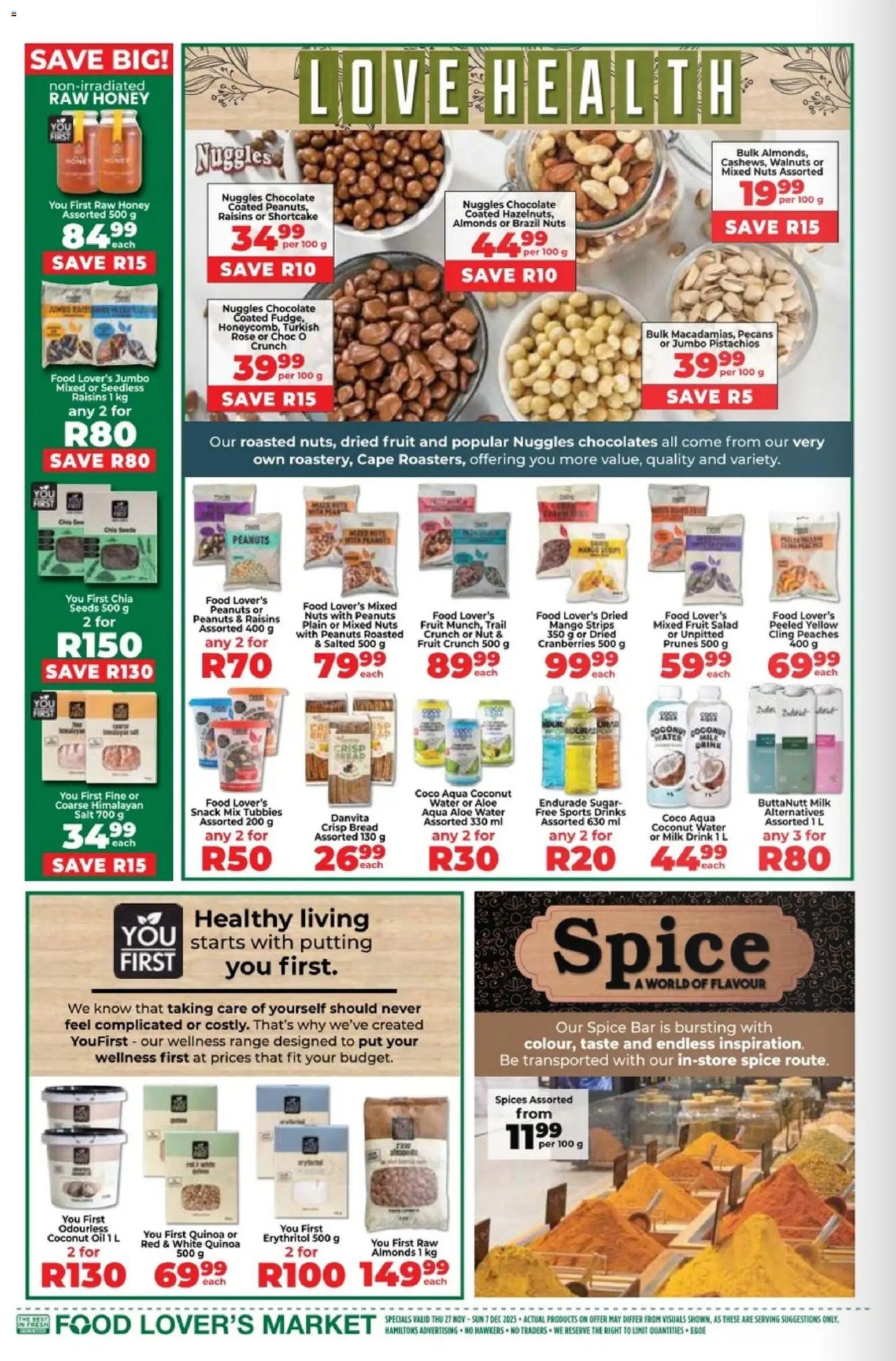 New Food Lover's Market catalogue – valid from 27.11.2025 | Page: 12 | Products: Bread, Nuts, Raisins, Salt