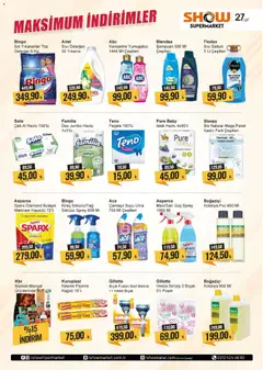 27.03.2026 tarihinden itibaren geçerli olan Show Market kataloğu önizlemesi | Sayfa: 8 | Ürünler: Şampuan, Sabun, Yumuşatıcı, Limon