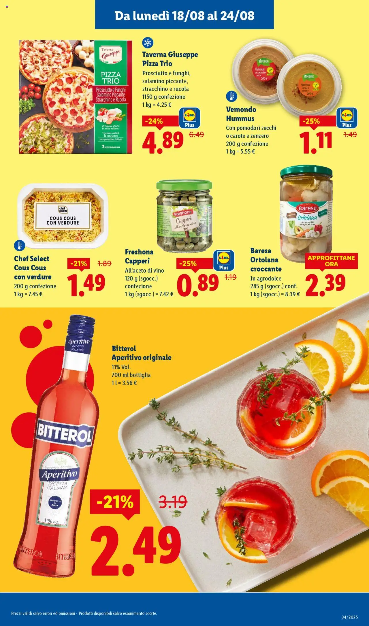Volantino Lidl del 18.08.2025 | Pagina: 21 | Prodotti: Verdure, Carote, Stracchino, Bottiglia