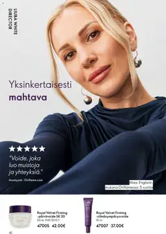 Royal Velvet Firming -silmänympärysvoide, 15 ml silmänympärysvoide – voimassa 14.09.2025 alkaen | Sivu: 40 | Tuotteet: Silmänympärysvoide