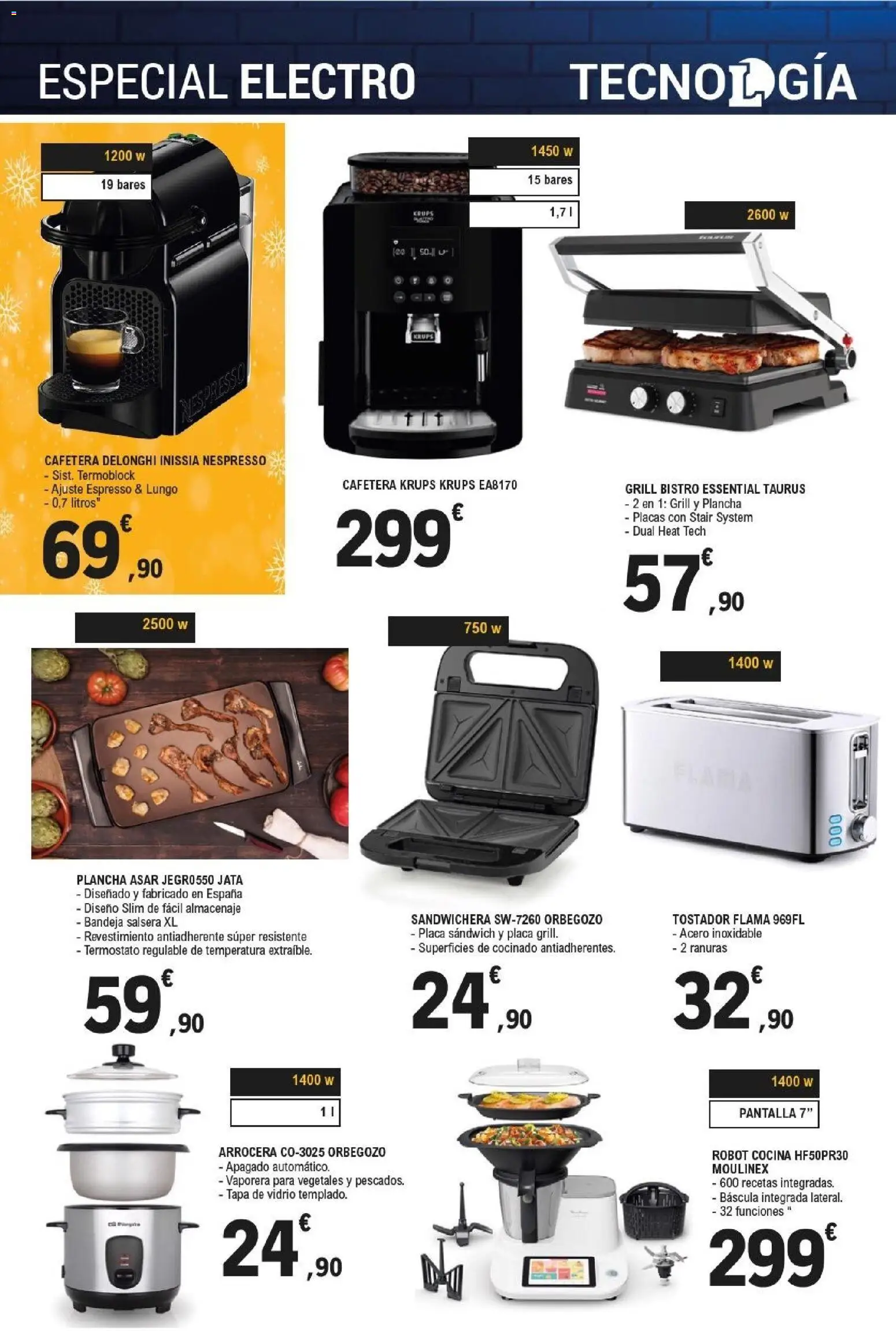 E.Leclerc folleto │ válido desde el 15.12.2025 | Página: 2 | Productos: Cocina, Plancha, Sandwichera, Bandeja