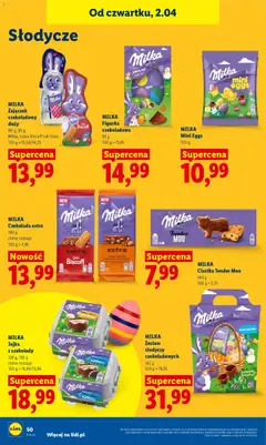 Pogląd oferty "MILKA Czekolada extra, 190 g różne rodzaje" - ważna od 02.04.2026 | Strona: 52