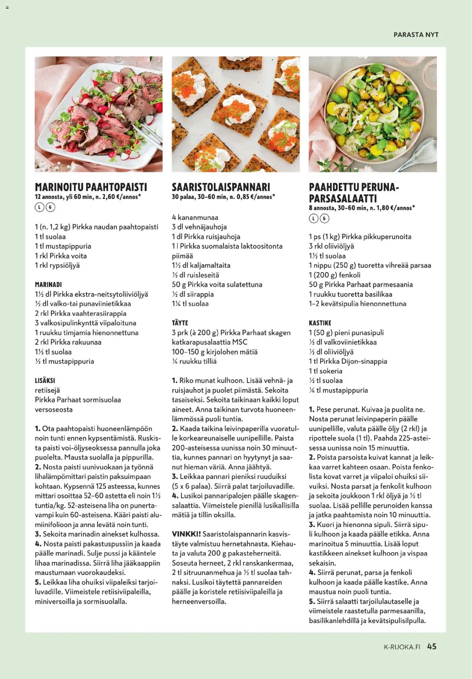 K-Market tarjoukset - K-Ruoka – voimassa 06.05.2026 alkaen | Sivu: 45 | Tuotteet: Munat, Öljy, Fenkoli, Punasipuli