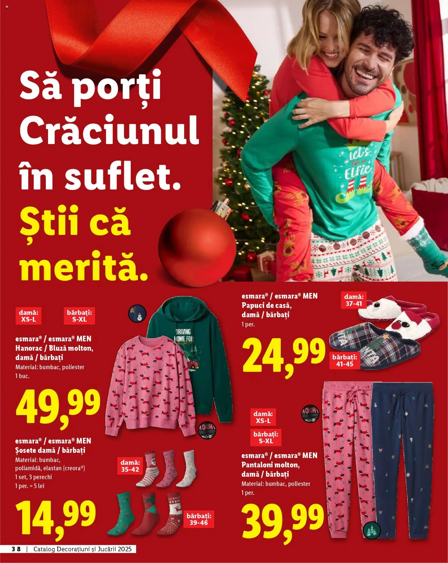 Noul catalog Lidl – valabil de la 06.11.2025 | Pagină: 38 | Produse: Bluză, Pantaloni, Șosete, Papuci
