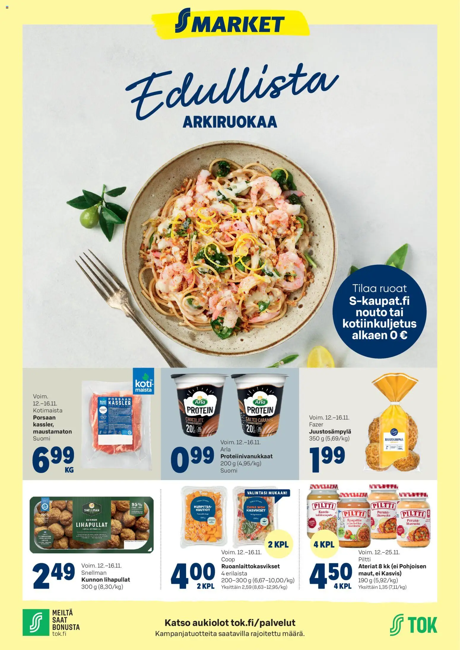 S-market tarjoukset – voimassa 12.11.2025 alkaen | Sivu: 1 | Tuotteet: Peruna, Kurpitsa