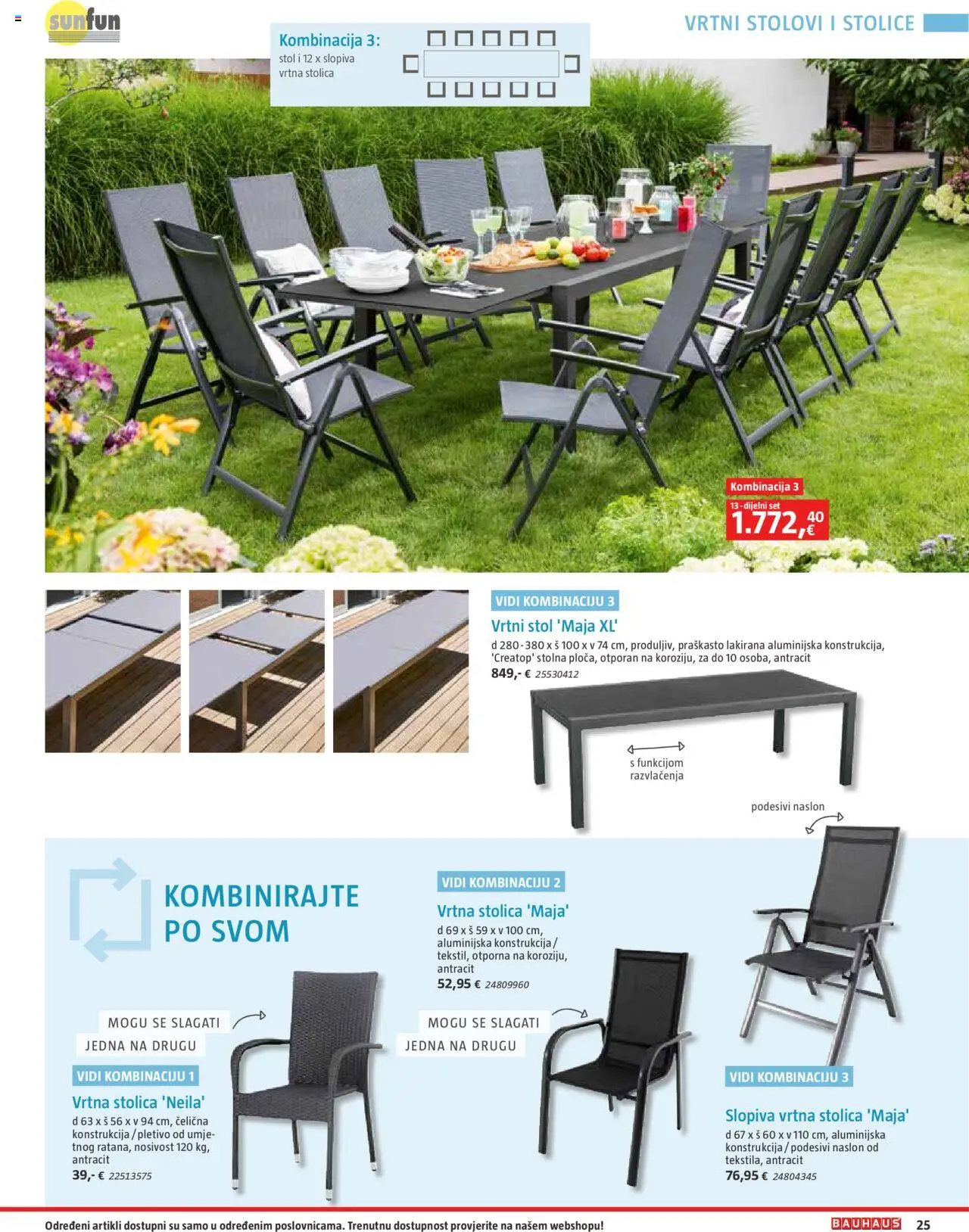 Bauhaus katalog | vrijedi od 06.10.2025 | Stranica: 25 | Proizvodi: Stol, Stolica