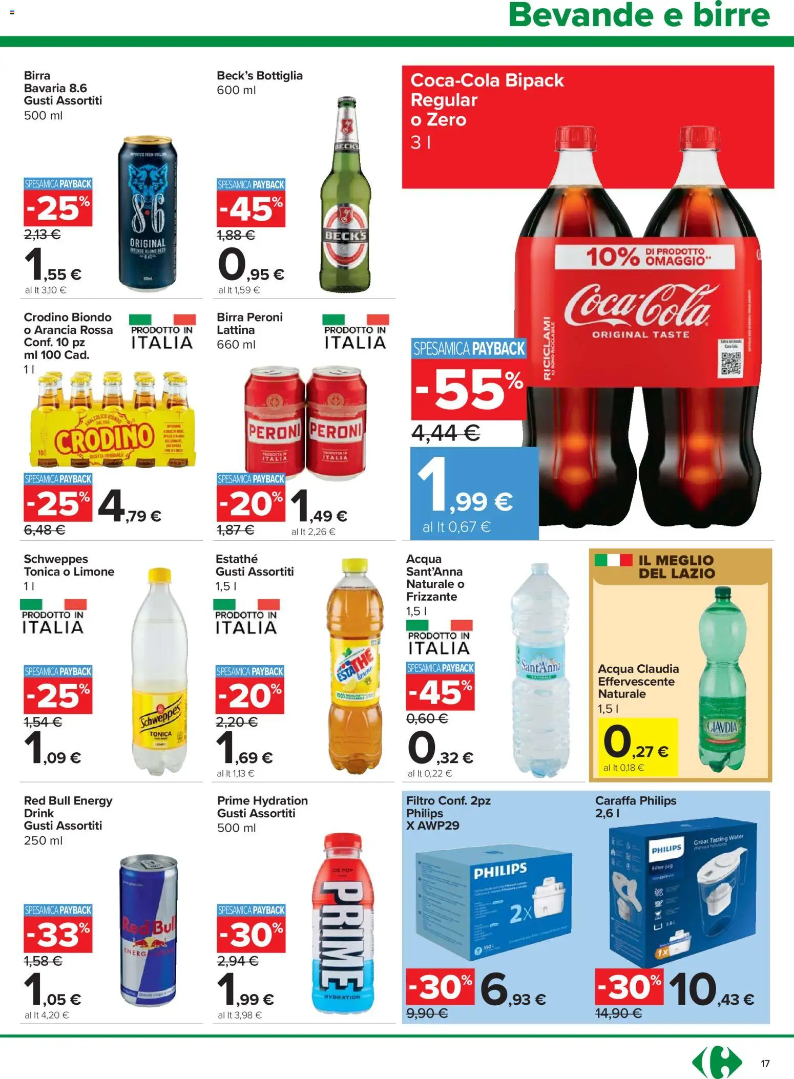 Volantino Carrefour del 24.03.2026 | Pagina: 17 | Prodotti: Acqua, Limone, Arancia, Bottiglia