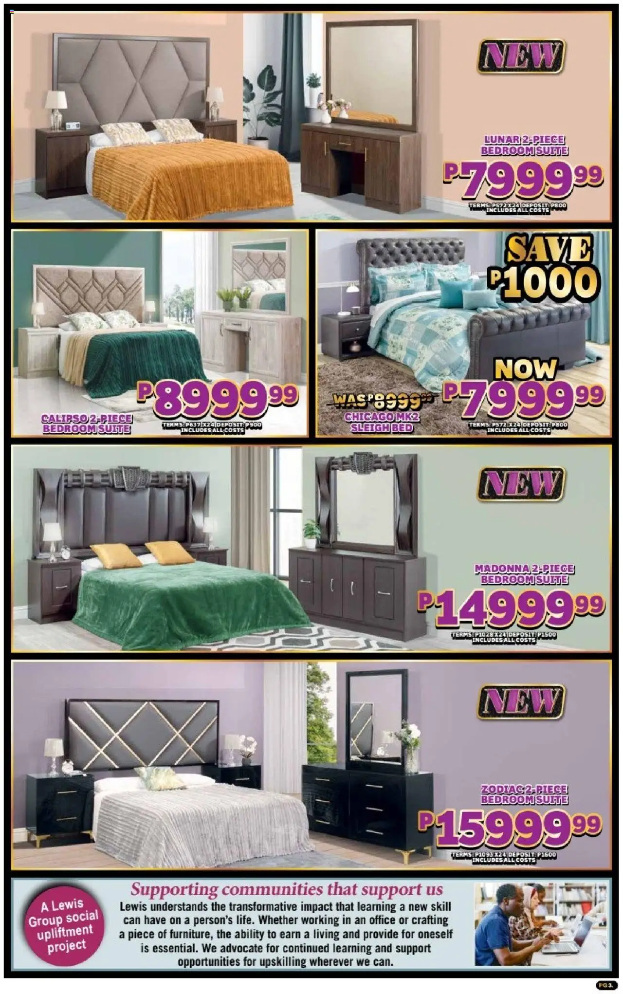New Lewis Stores catalogue – valid from 01.10.2025 | Page: 3 | Products: Bed