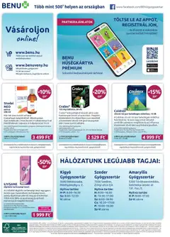 BENU Gyógyszertárak Akciós újság - amely érvényes a következő dátumtól: 01.10.2025 | Oldal: 32