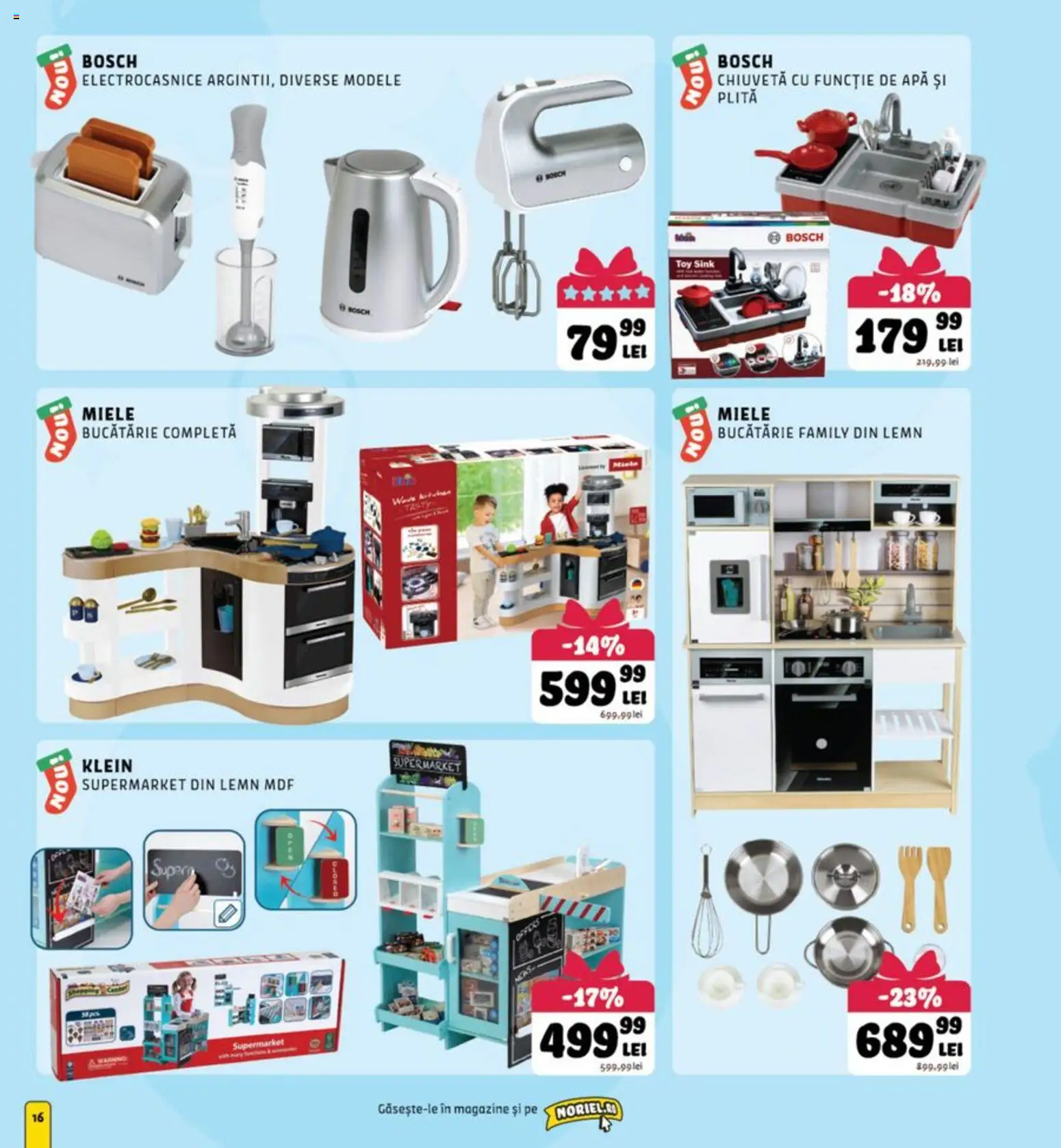 Noul catalog Noriel – valabil de la 17.11.2025 | Pagină: 16 | Produse: Plită, Bucătărie, Chiuvetă, Apă