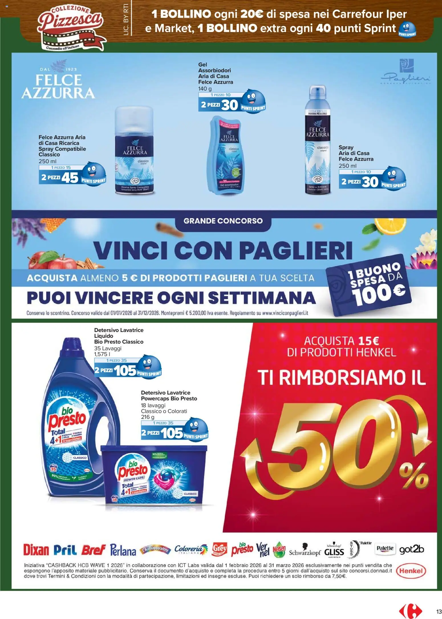 Volantino Carrefour del 13.03.2026 | Pagina: 13 | Prodotti: Smacchiatore, Lavatrice