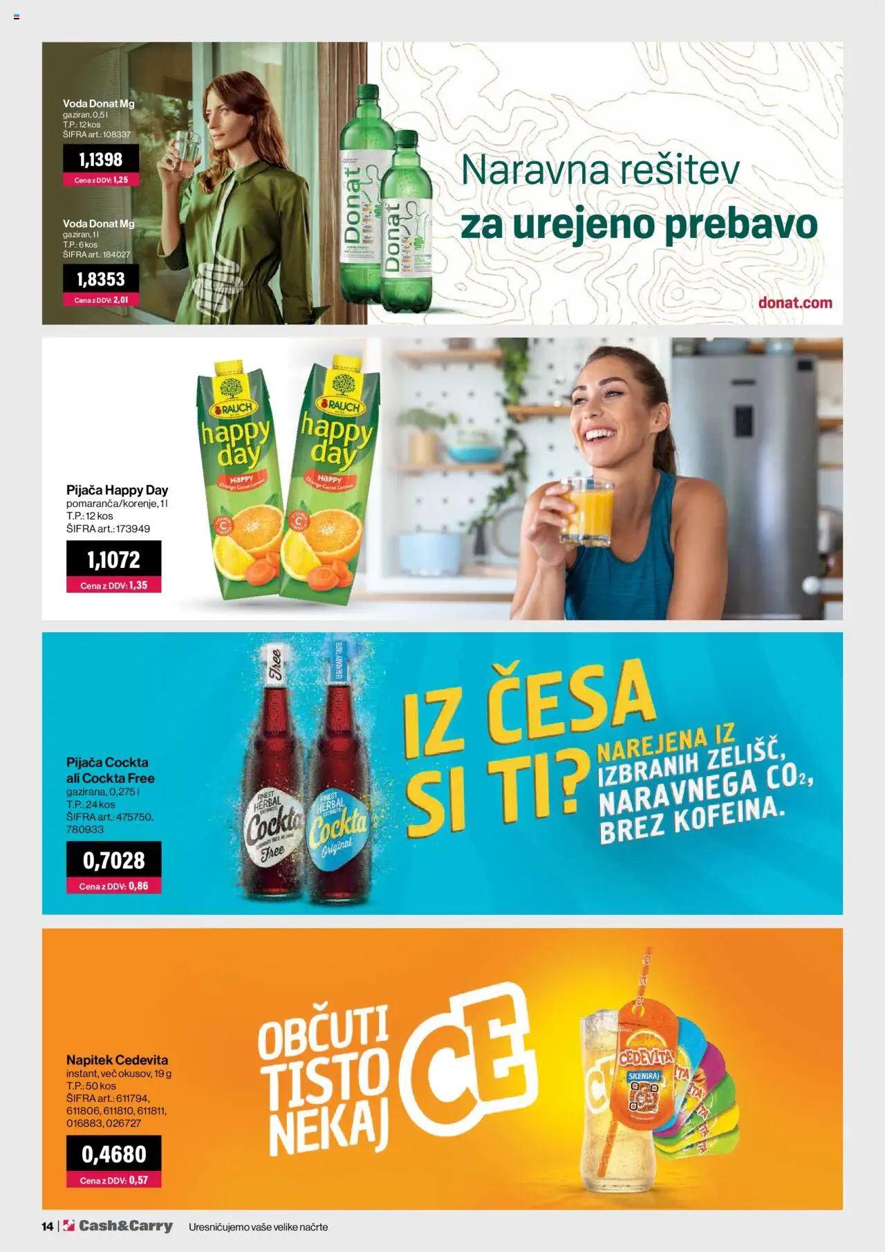 Novi Mercator katalog ponudbe – veljaven od 01.10.2025 | Stran: 14 | Izdelki: Kos, Voda