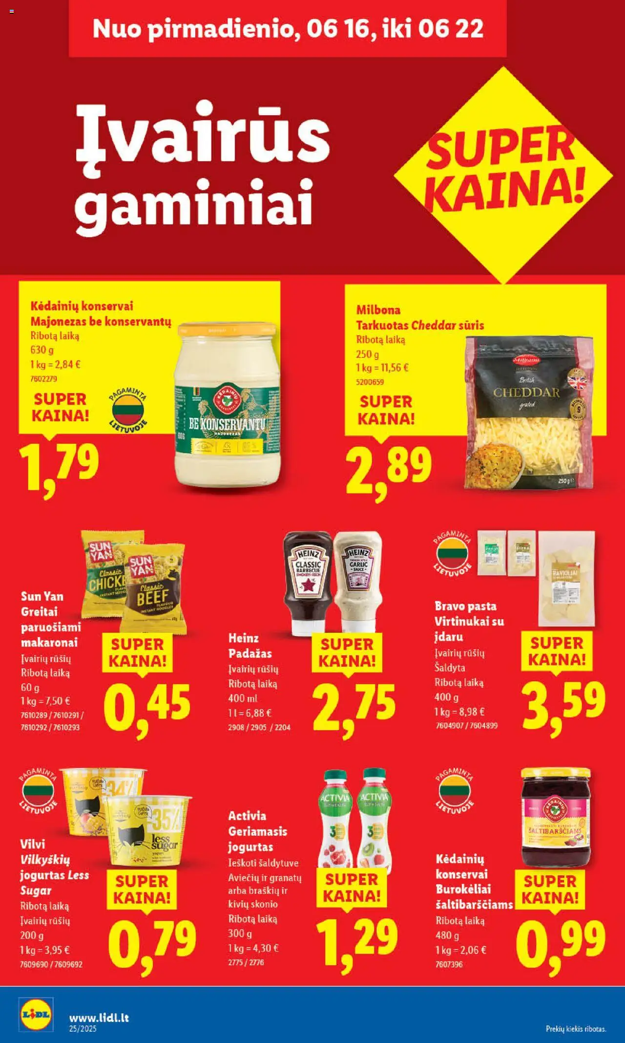 LIDL leidinys│galioja nuo 16.06.2025 | Puslapis: 28 | Prekių: Jogurtas, Sūris, Majonezas, Padažas