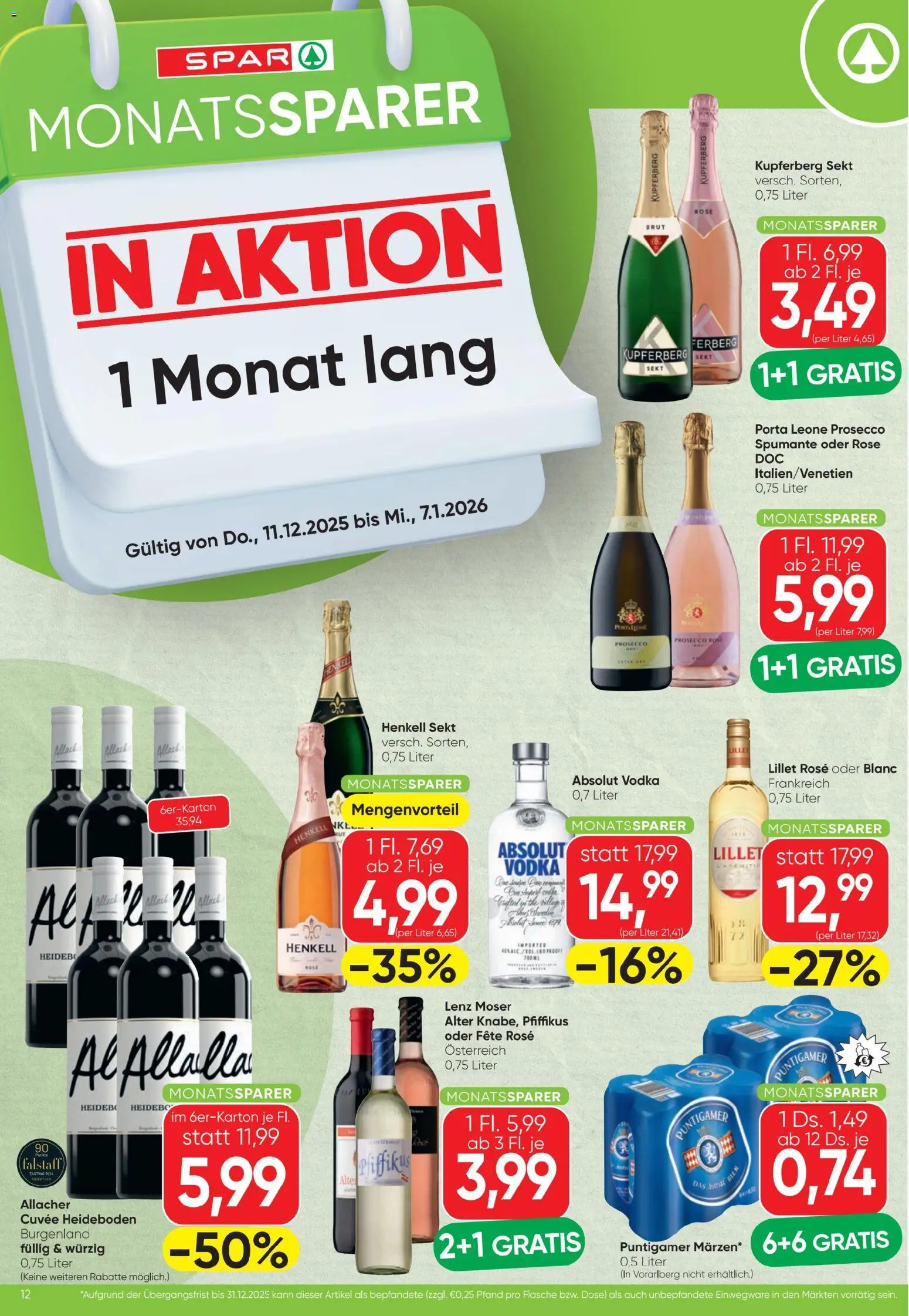 Spar Flugblatt gültig ab 11.12.2025 | Seite: 12