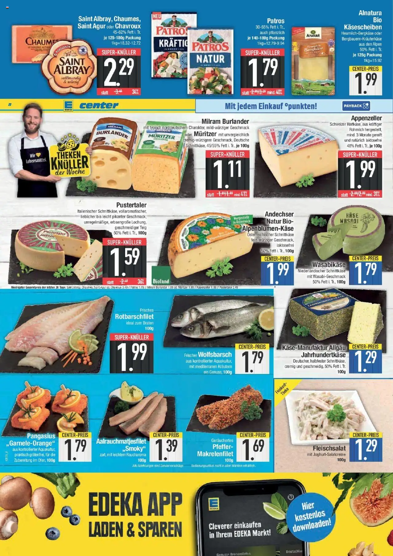 Edeka prospekt Weißenburg	 – gültig ab 21.09.2025 | Seite: 8 | Produkte: Theke, Patros, Milram, Pfeffer