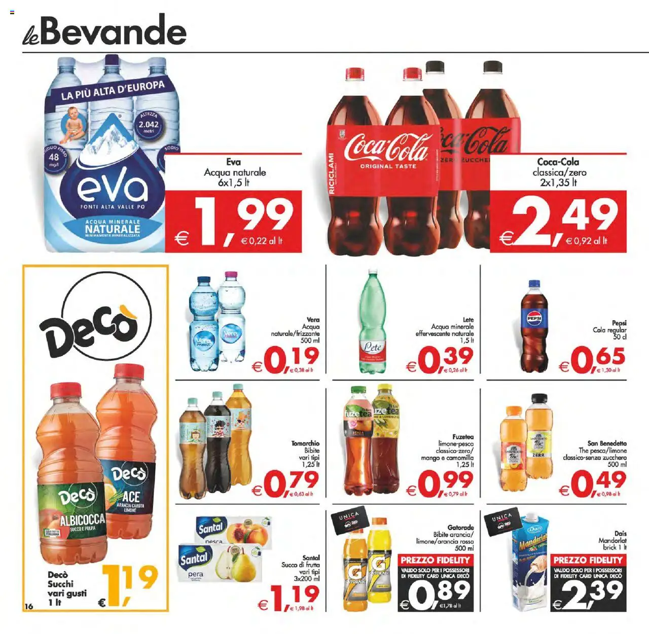 Volantino Decò del 12.08.2025 | Pagina: 19 | Prodotti: Carota, Mango, Arancia, Succo di frutta