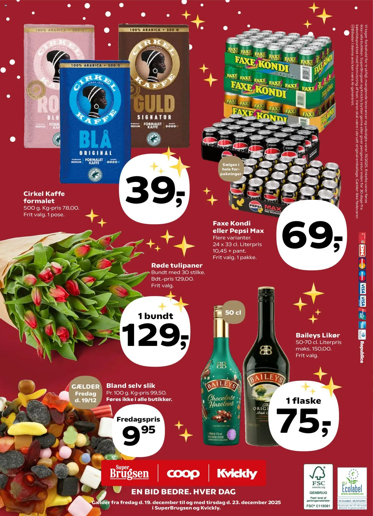 Super Brugsen tilbudsavis – gyldig fra 19.12.2025 | Side: 44 | Produkter: Kaffe, Slik, Faxe Kondi, Pepsi