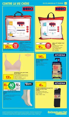 Intermarché - Prévisualisation de LOT DE 2 PAIRES DE CHAUSSETTES FEMME, 53% polyester 35% polyamide 9% fibre métallisée 3% élasthanne, Lurex, Différents Coloris, Taille Unique: 37/41 valide à partir de 20.01.2026 | Page: 43 | Produits: Bonnet, Pêche, Oreiller, Couette