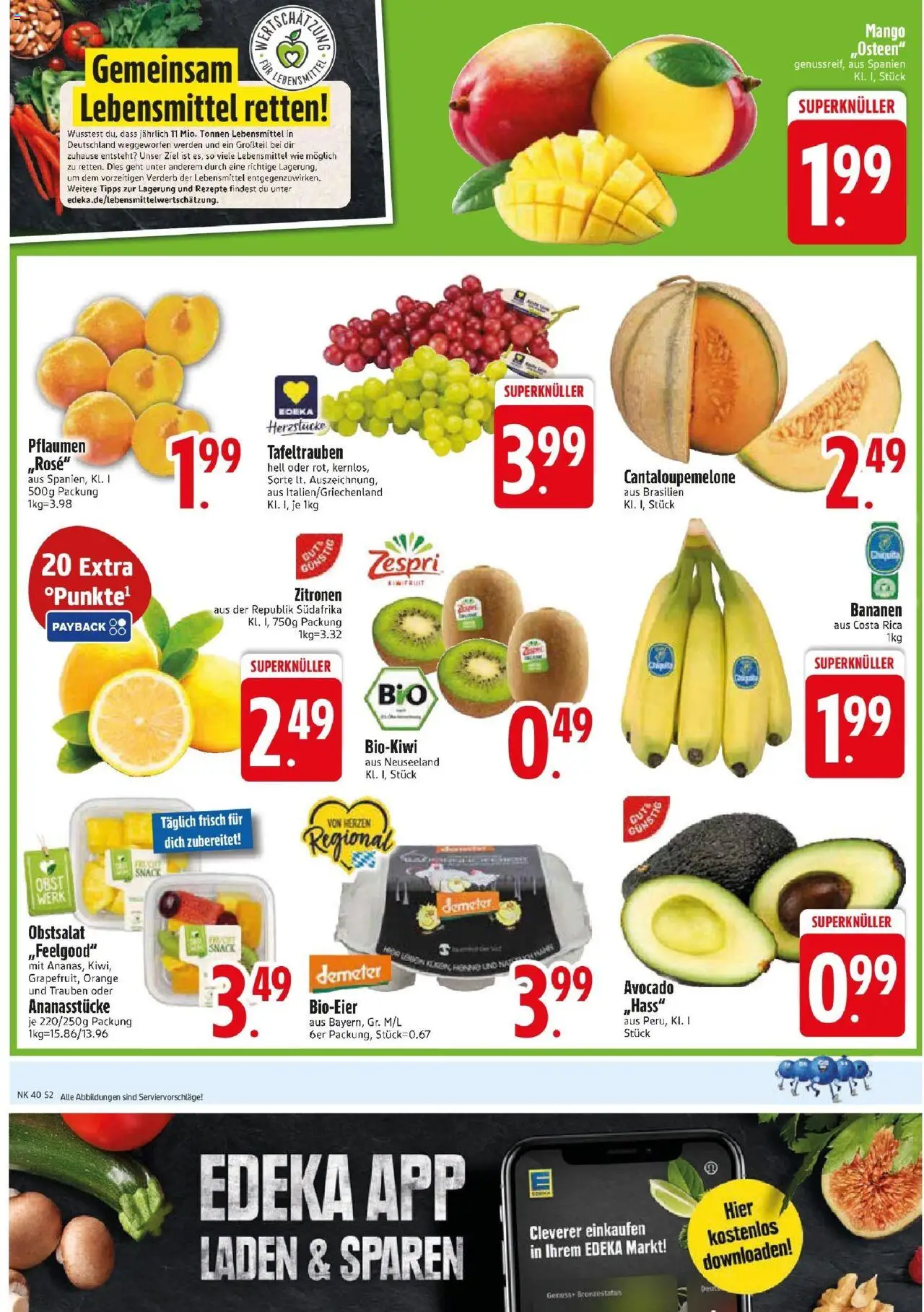 Edeka prospekt Markt Schwaben	 – gültig ab 28.09.2025 | Seite: 2 | Produkte: Avocado, Obst, Mango, Kiwi