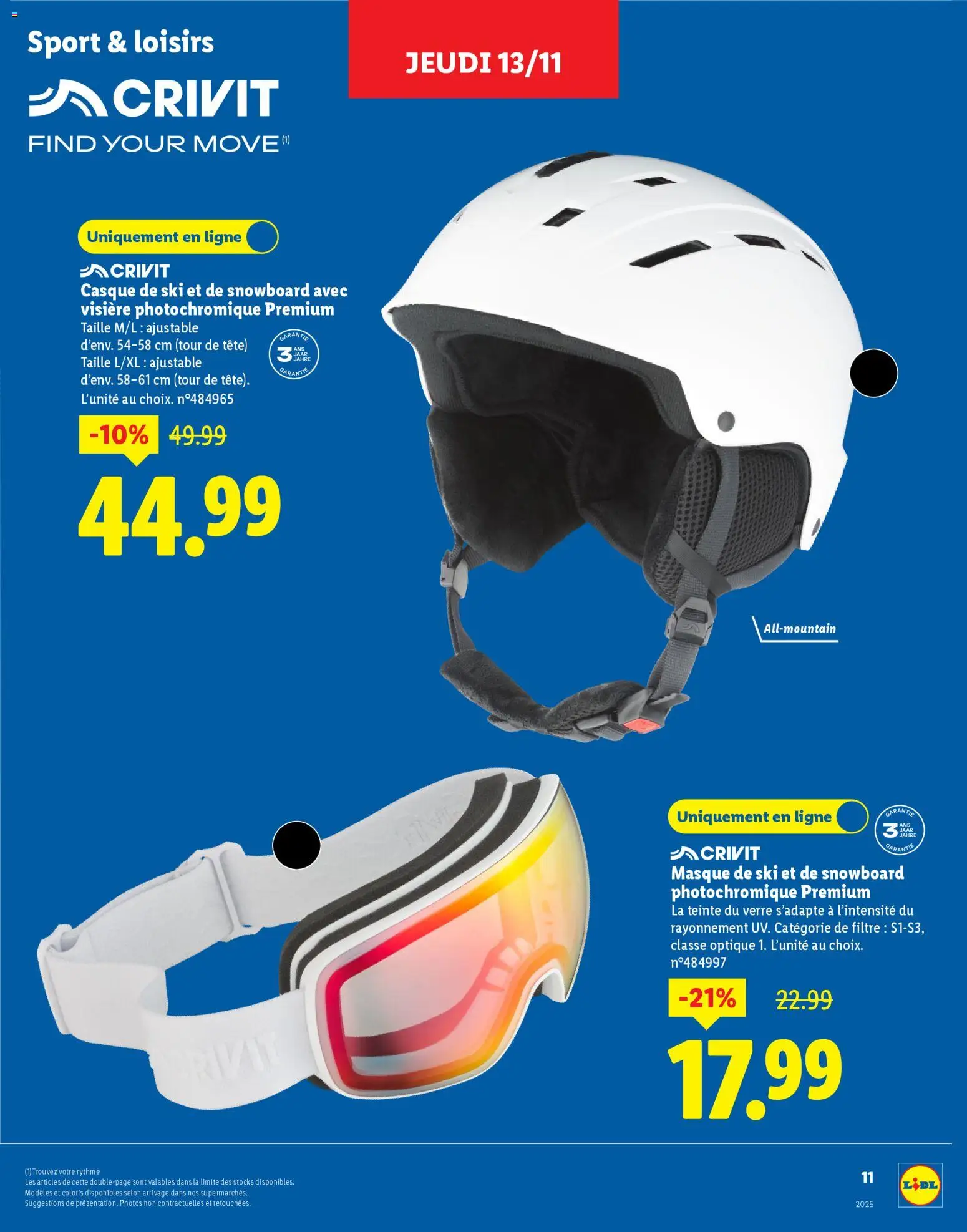 {H1} | Page: 11 | Produits: Filtre, Casque de ski, Masque, Ski