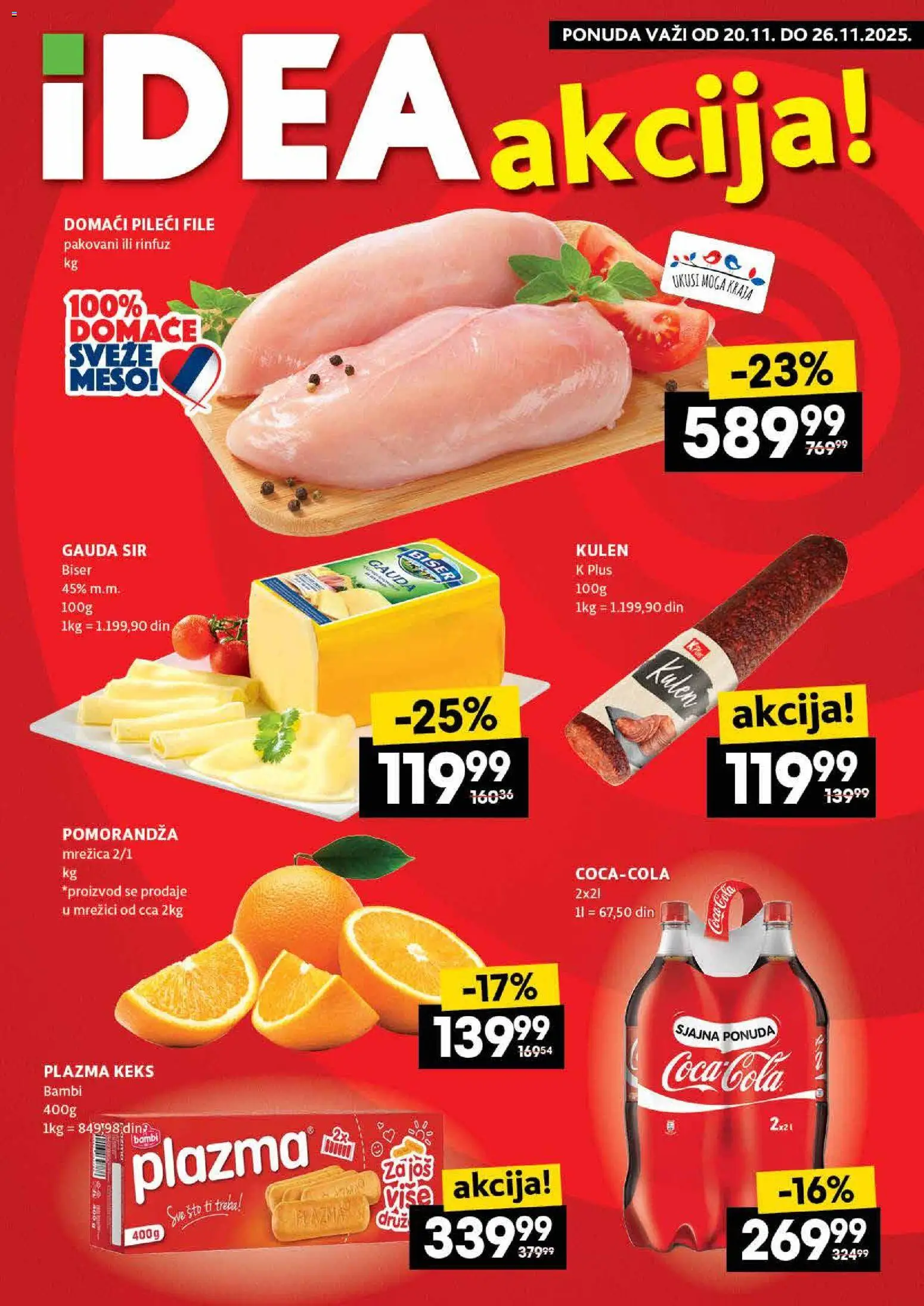 Idea katalog - važi od 20.11.2025 | Strana: 1 | Proizvode: Keks, Sto, Pomorandza, Sir