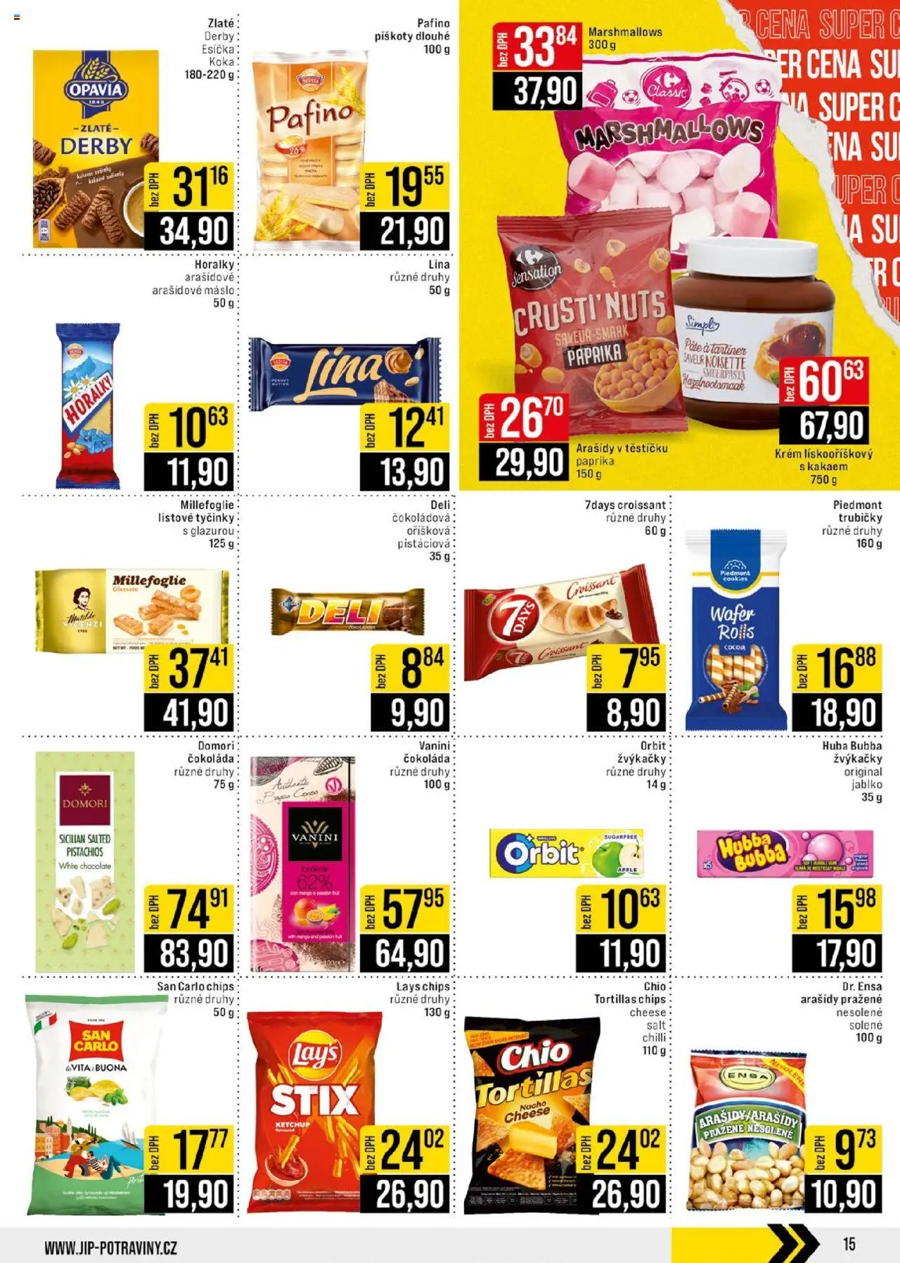 Jip leták - Cash & Carry od 06.08.2025 | Strana: 15 | Produkty: Arašídové máslo, Krém, Arašídy, Marshmallows