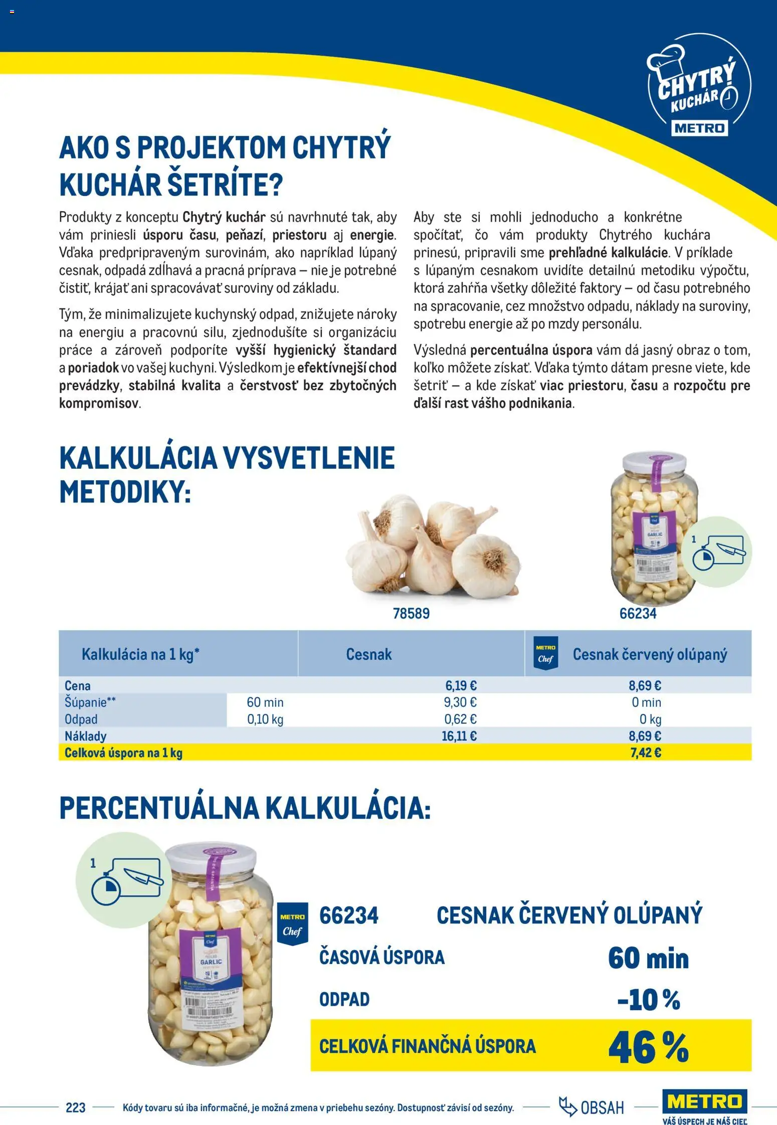 Nové Metro akcie – leták je platný od 01.01.2025 | Strana: 223 | Produkty: Cesnak