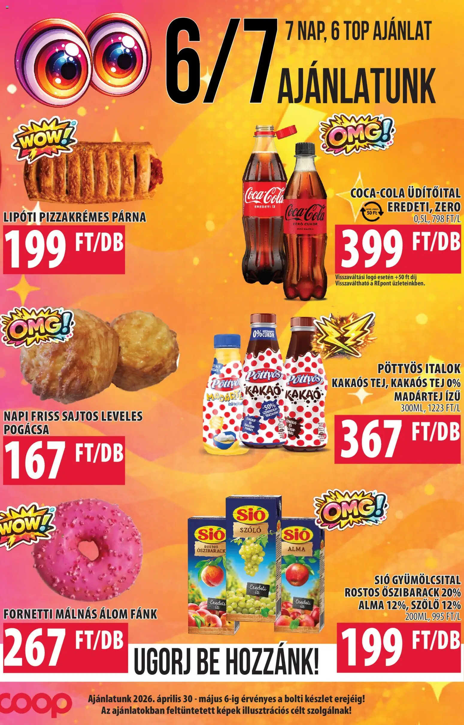 COOP Szolnok akciós ujság - amely érvényes a következő dátumtól: 29.04.2026 | Oldal: 3 | Termékek: Őszibarack, Párna, Alma, Cukor