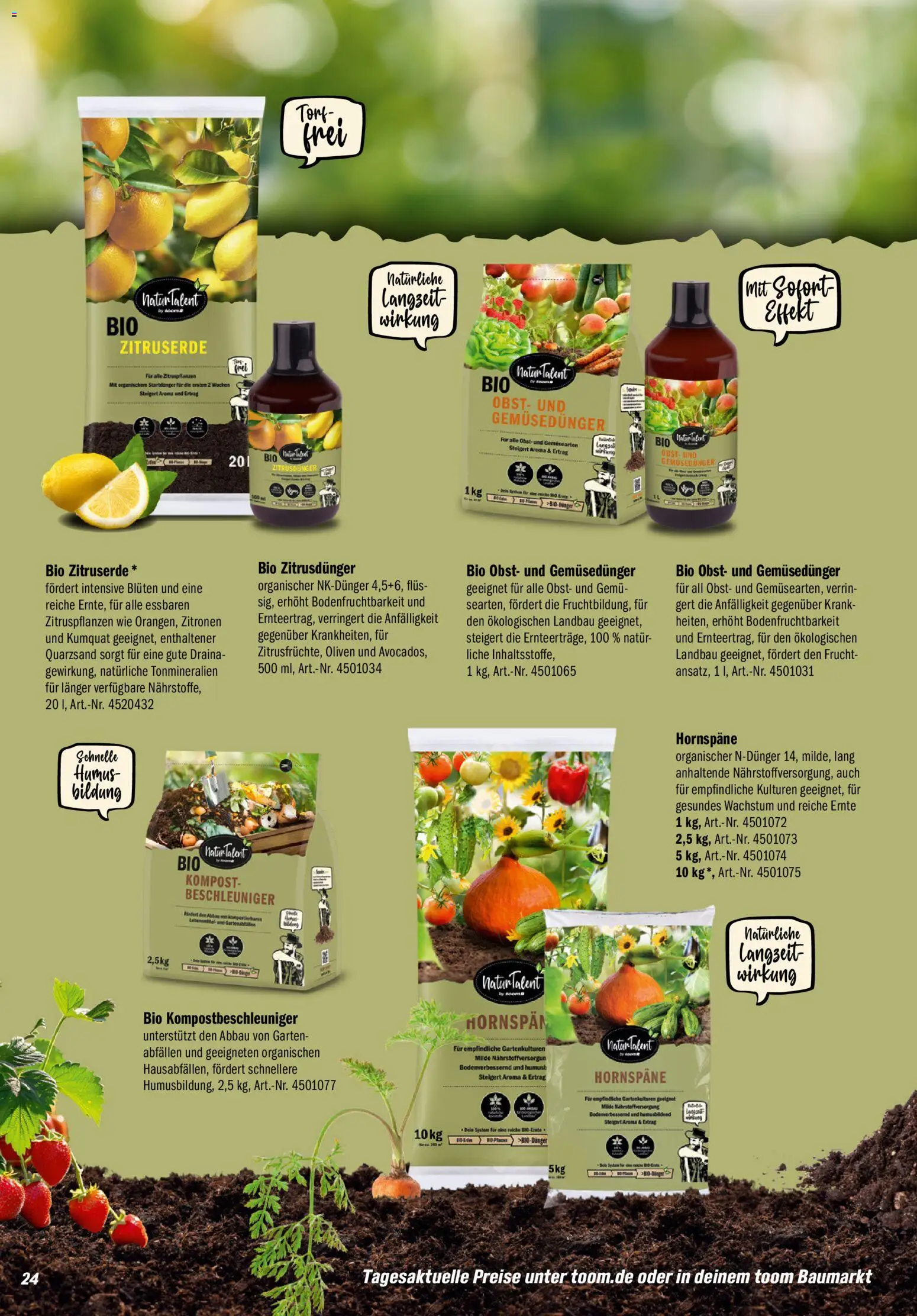 Toom Baumarkt Gewächshäuser & Anzucht 2026 – gültig ab 01.01.2026 | Seite: 24 | Produkte: Obst, Zitronen