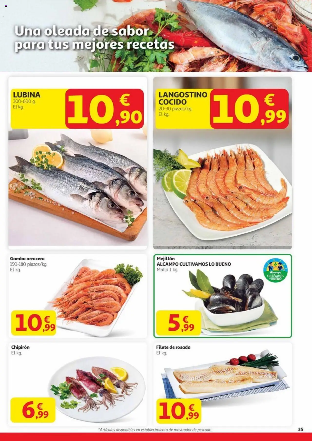 Alcampo - Canarias │ válido desde el 14.08.2025 | Página: 35 | Productos: Filete, Langostino, Gamba
