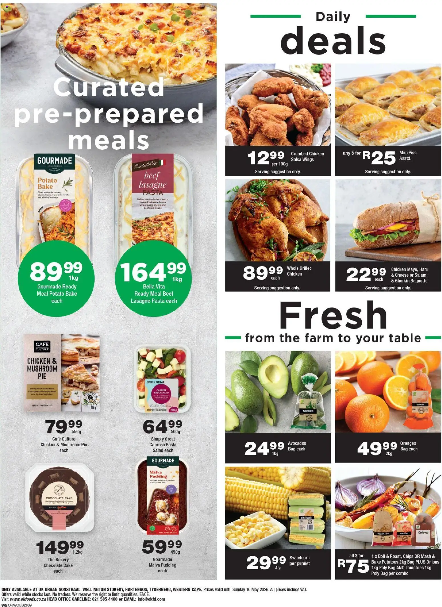 New OK Foods catalogue – valid from 24.04.2026 | Page: 2 | Products: Table, Tomatoes, Chips, Salad
