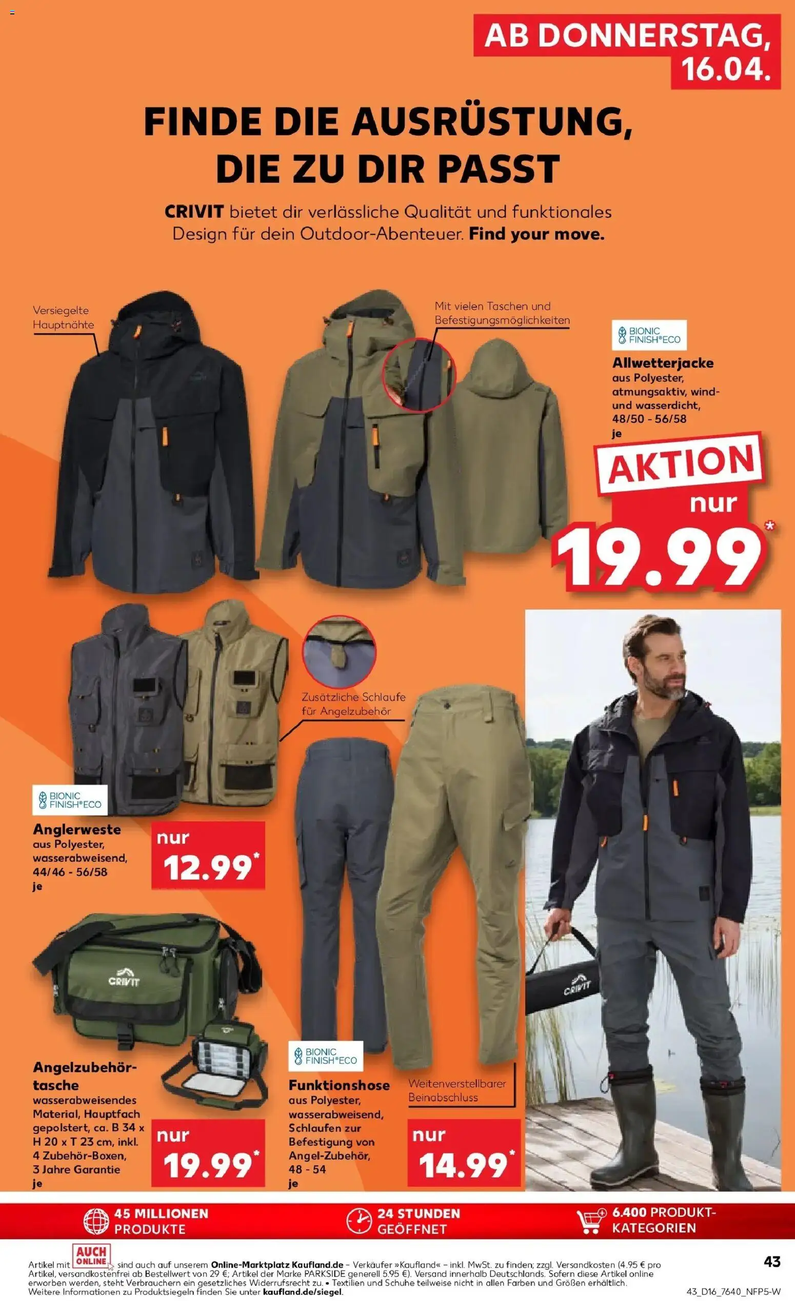 Kaufland Prospekt Herzogenrath	 – gültig ab 16.04.2026 | Seite: 43 | Produkte: Tasche, Finish