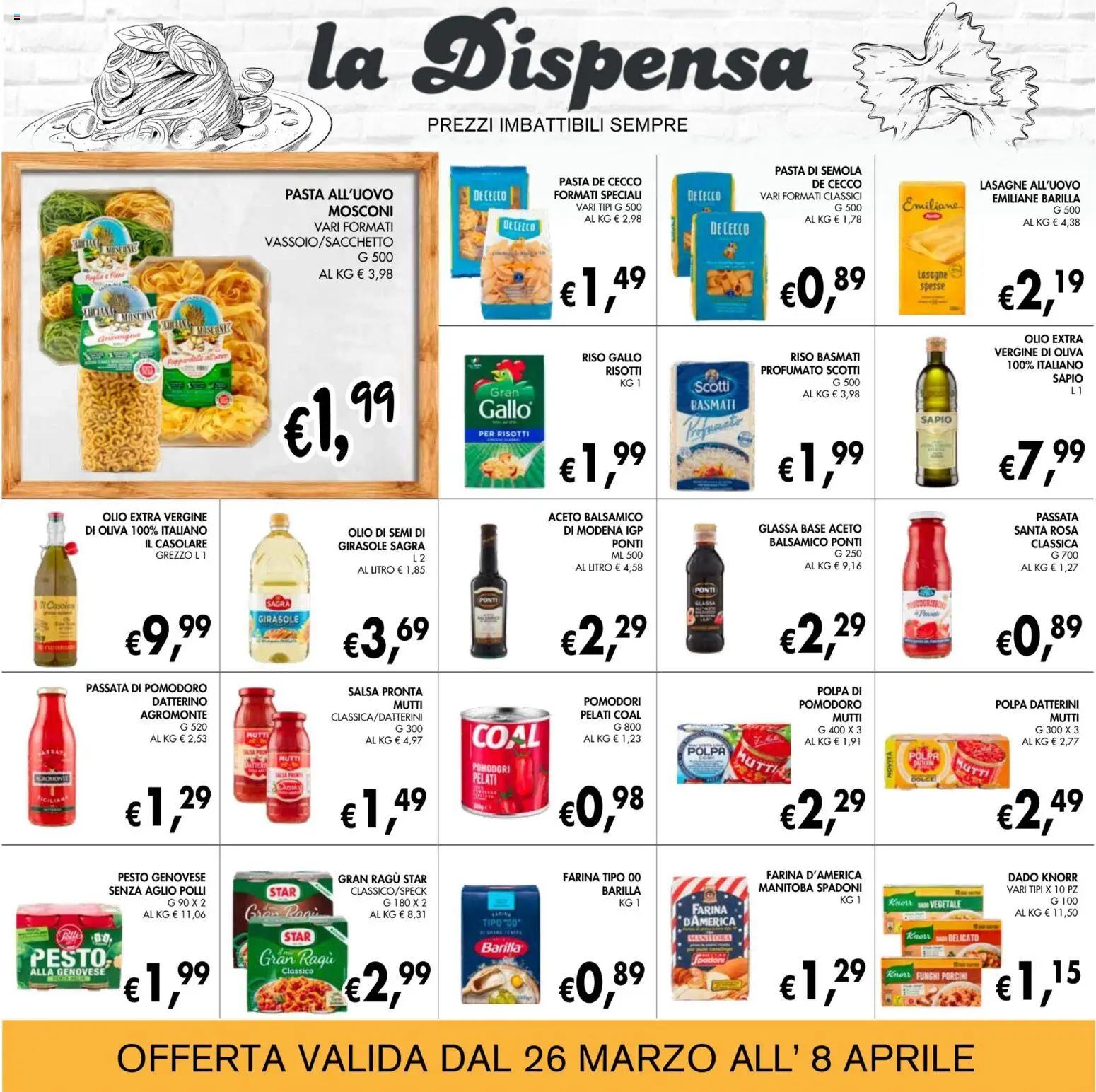 Volantino Coal del 26.03.2026 | Pagina: 12 | Prodotti: Salsa, Farina, Olio extra vergine, Glassa