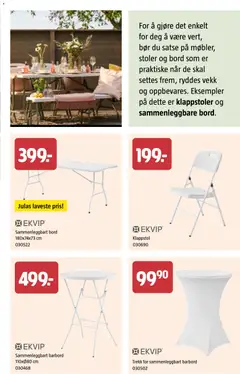 Forhåndsvisning av Jula nyhet gyldig fra 26.02.2026 | Side: 35 | Produkter: Barbord, Bord, Klappstol
