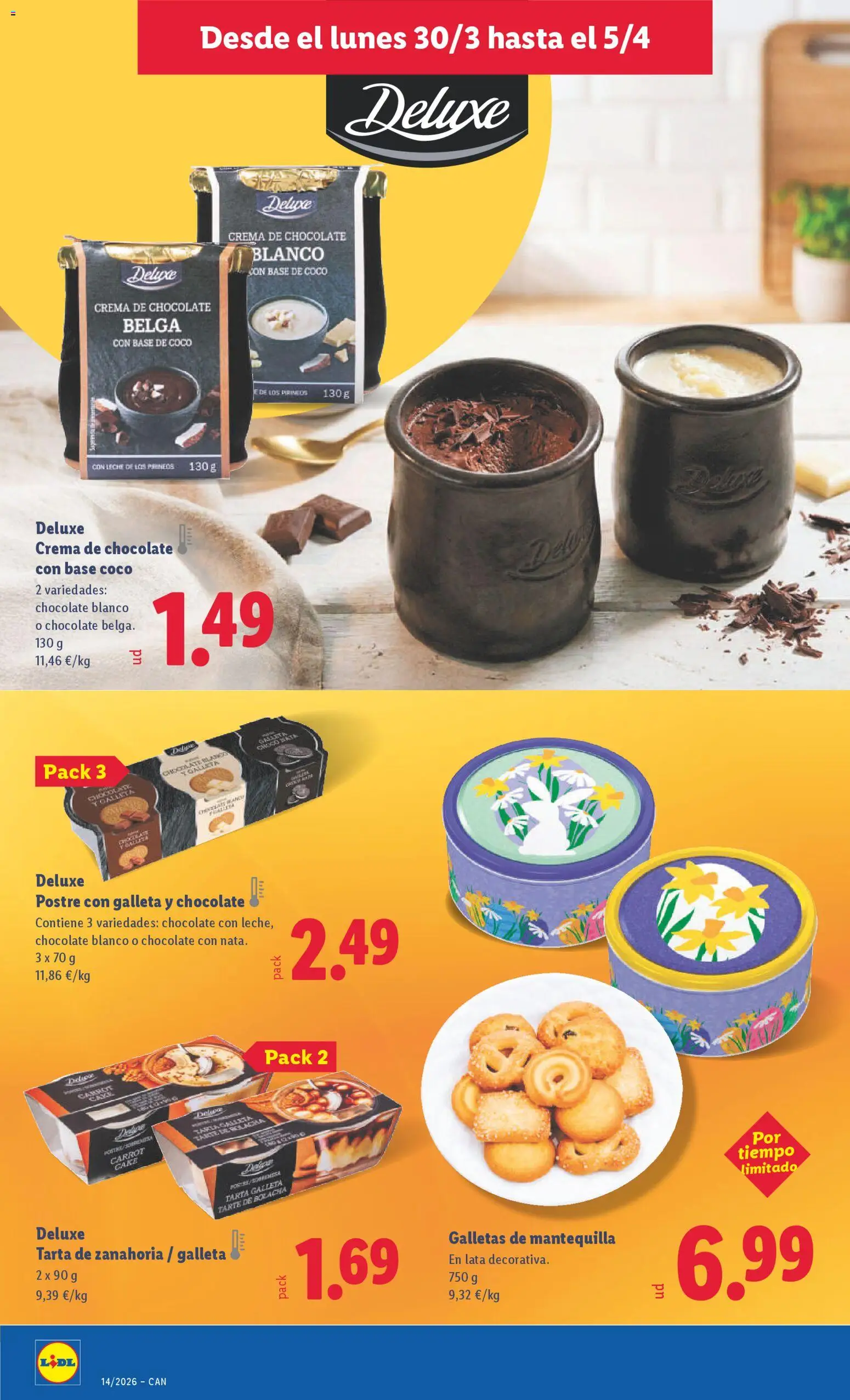 Lidl folleto │ válido desde el 30.03.2026 | Página: 12 | Productos: Chocolate, Zanahoria, Galletas, Συσκευή ροής
