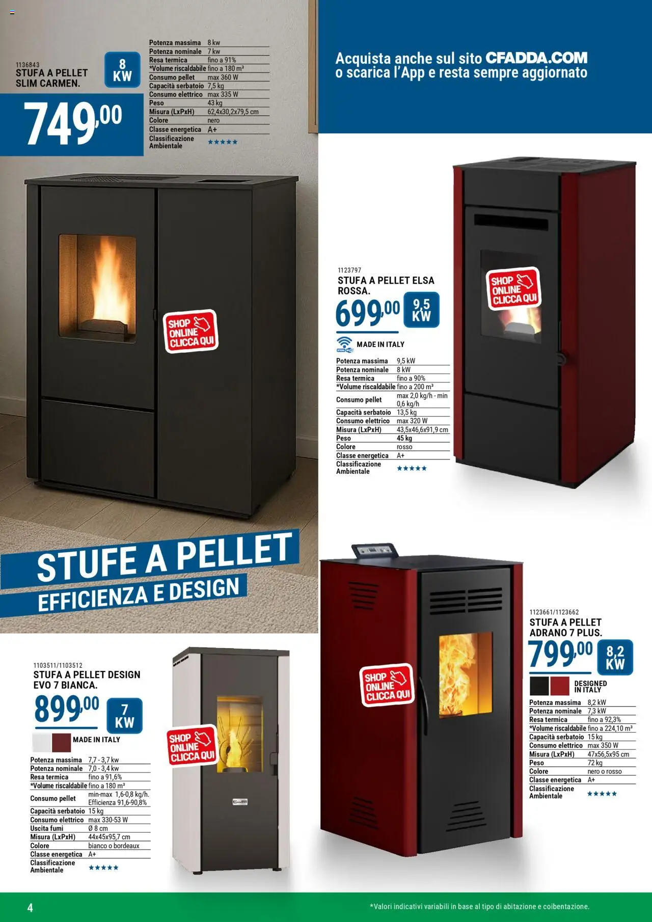 Volantino CFadda del 01.10.2025 | Pagina: 4 | Prodotti: Pellet, Stufa a pellet, Stufa