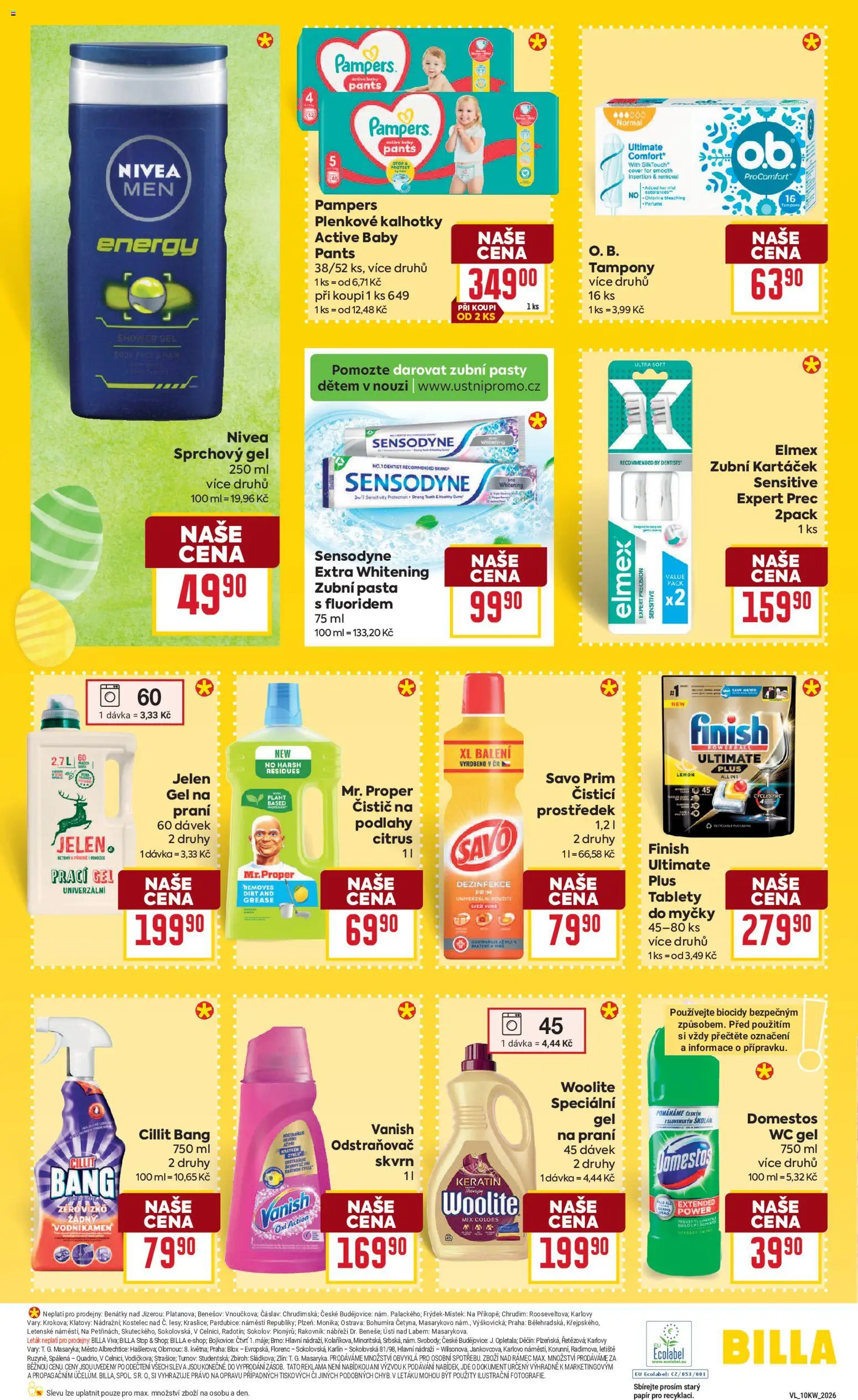 Billa Velký leták od 04.03.2026 | Strana: 28 | Produkty: Sprchový gel, Wc, Pants, Vanish