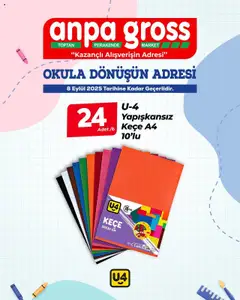03.09.2025 tarihinden itibaren geçerli olan Anpa Gross kataloğu önizlemesi