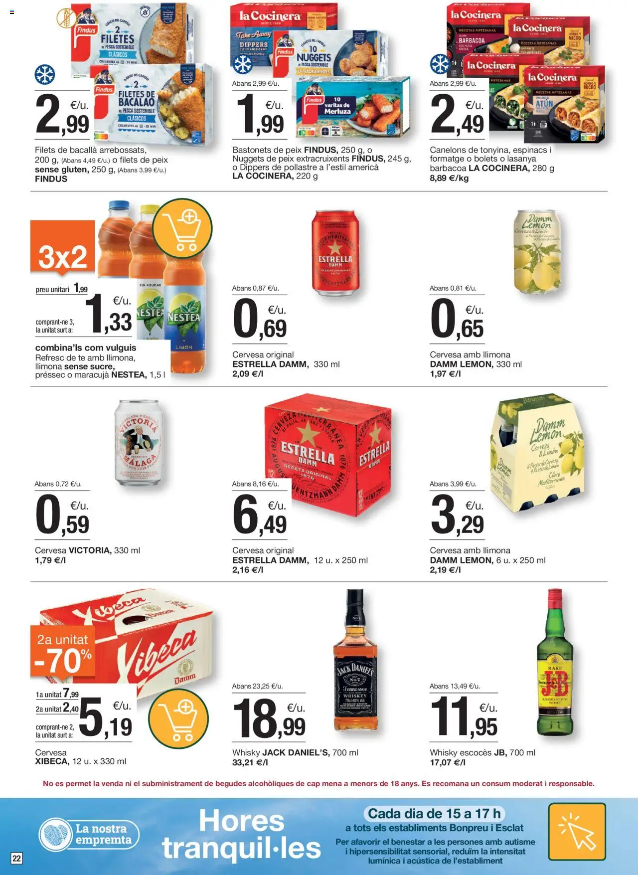 Bonpreu folleto │ válido desde el 01.07.2025 | Página: 22 | Productos: Cerveza, Té, Barbacoa, Nuggets