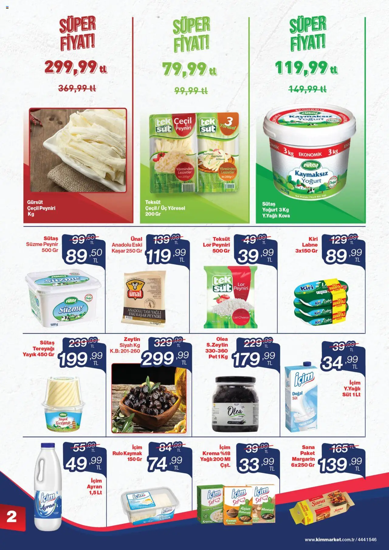 Kim Market Katalog - Marmara Insert - 31.07.2025 tarihinden itibaren geçerlidir | Sayfa: 2 | Ürünler: Tereyağı, Krema, Süzme peynir, Zeytin