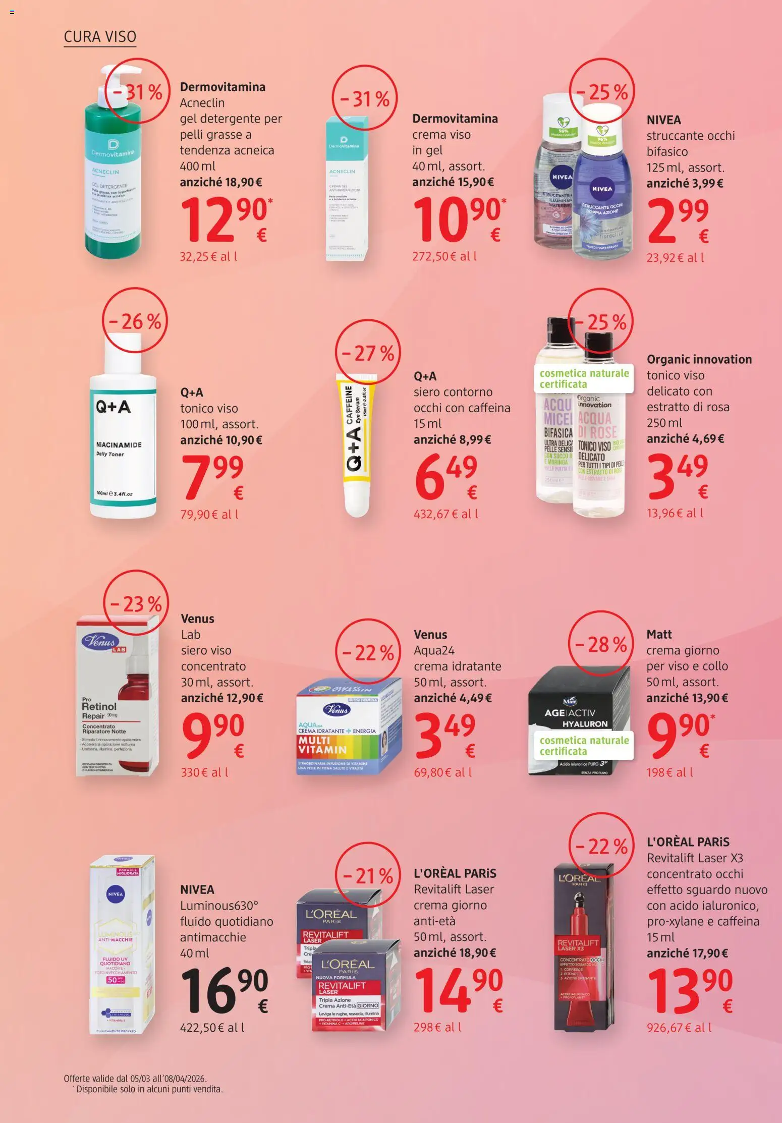 Volantino dm drogerie markt del 05.03.2026 | Pagina: 4 | Prodotti: Tonico viso, Crema viso, Toner, Profumo