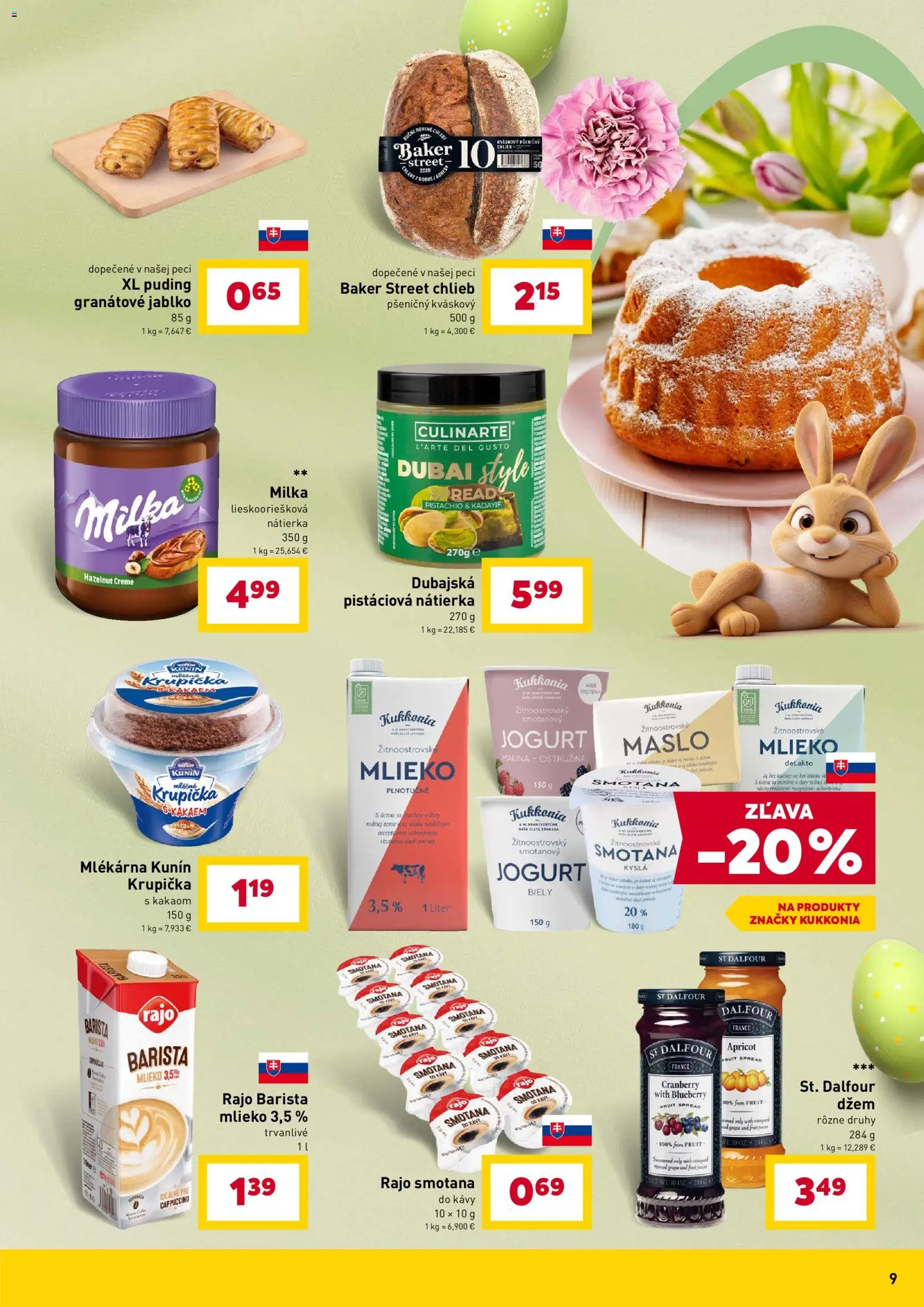 Nové Billa akcie – leták je platný od 11.03.2026 | Strana: 9 | Produkty: Jogurt, Barista, Smotana, Puding